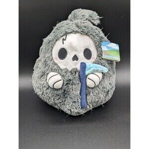Squishable Halloween Mini Grim Reaper Scythe Plush Figure 7" Grey Gray NWT